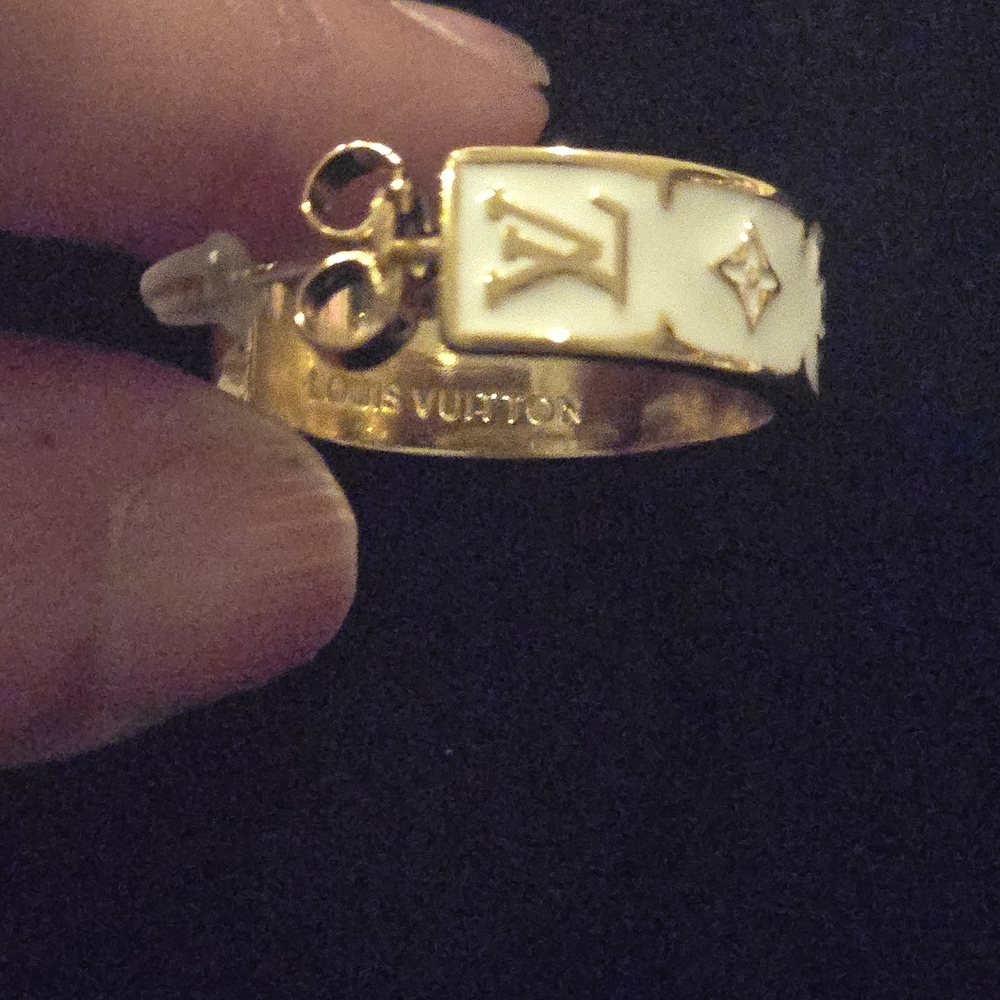 Gold and White Designer Earrings - Picture 9 of 13